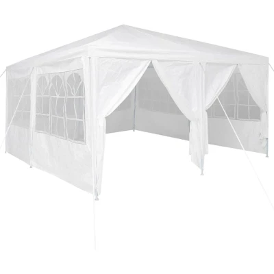 Image of vidaXL Party Tent with 8 Sidewalls White 4x4 m PE