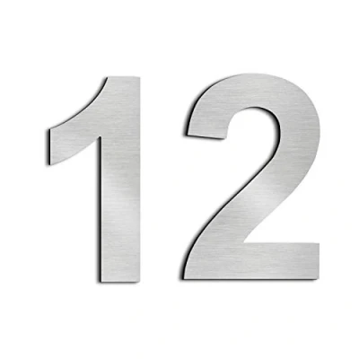 Image of nanlyiau 3in Mailbox Numbers House number Door Stainless Steel Adhesive Made of solid 304 silvery 3in/7.5cm(12)