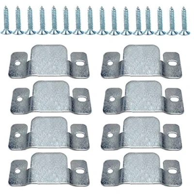 Image of Flush Mount Bracket, Tiberham Sectional Sofa Interlocking Clip Furniture Connector, Heavy Duty Connecting Bracket for Large Picture Display Headboard Wall Hardware (4 Pairs)