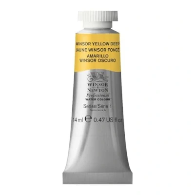 Image of Winsor &amp; Newton 14 ml Tube Professional Water Colour Paint, Yellow Deep