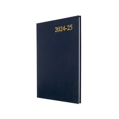 Image of Collins Essential A5 Academic Year 2024 25 Week to View Diary Dark Blue Mid Planner for Students and Teachers ESSA53M.65 2425 July 2025