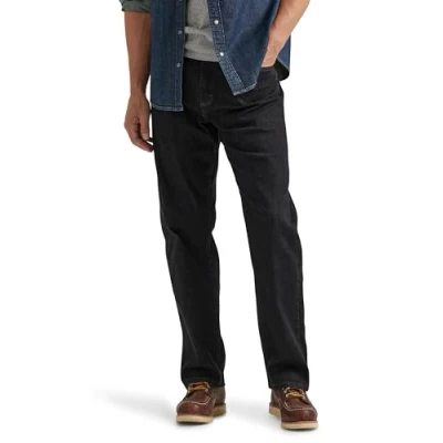 Image of Wrangler Authentics Men&#039;s Comfort Flex Waist Relaxed Fit Jean, Carbon, 36W x 34L
