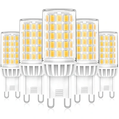 Image of Eco.Luma G9 LED Bulbs Natural White 4000K, 6W Replacement for 50W 60W Halogen Lamps, No Flickering 360 Beam Angle G9, Non Dimmable AC 220 240V, Pack of 5