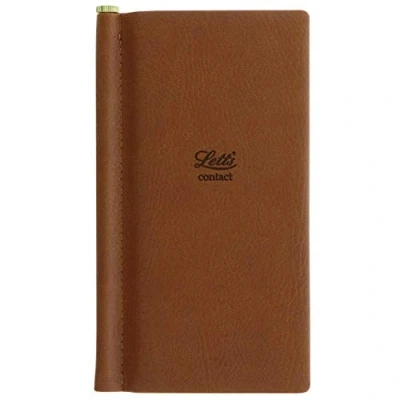 Image of Letts of London Origins Slim Pkt Address Book Tan