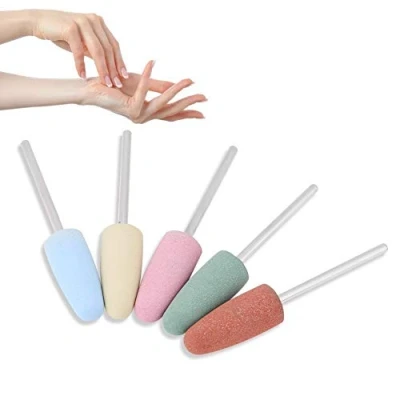 Image of Silicone Grinder Nail Drill Set, 5 Piece Art Bits, Salon Manicure Kit for Pro Files, Machine Polishers, Rubber, Electric Accessories, Tool