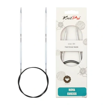 Image of KnitPro Nova Cubics circular needle 40cm 4.00mm 3pcs, Silver