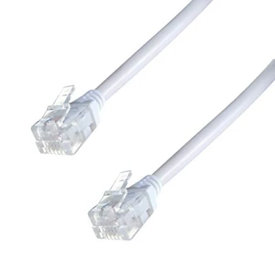 Image of Connekt Gear High Speed White RJ11 to ADSL Telephone Broadband Modem Computer Cable 15 Meter