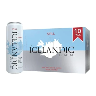 Image of Icelandic Glacial Natural Spring Alkaline Water, 330 ml Cans, 10 Count