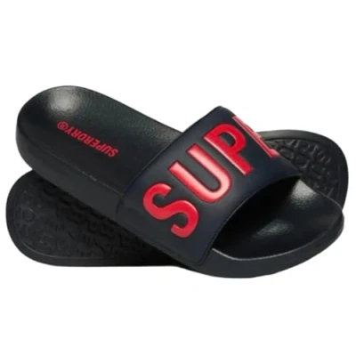 Image of Superdry Mens Core Pool Slides (Nautical Navy, UK Footwear Size System, Adult, Men, Numeric Range, Medium, 6, 7)