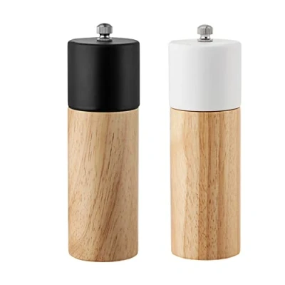 Image of Evarbuild Wooden Salt and Pepper Nuts Mills Handheld Seasoning Grinder Cooking