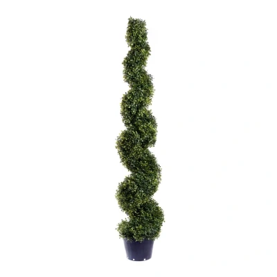 Image of Best Artificial 5ft 150cm Boxwood Buxus Spiral Topiary Tree **UV Fade Protected**
