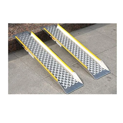 Image of Agashi Threshold Ramp, Portable Aluminum Anti Skid Wheelchair for Wheelchairs,Stairs,Vans, Steps, Holds up to 300Kg/2Pcs