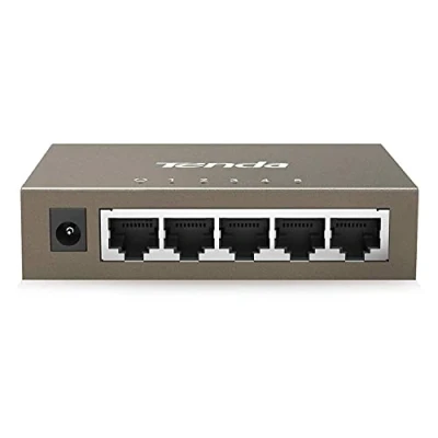Image of Tenda TEG1005D 5 Port Gigabit Ethernet Switch, Unmanaged Network Splitter / Hub, Fanless, Desktop and Wall Mounting, Plug Play, Metal Case