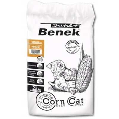 Image of SUPER BENEK Corn Classic Cat Litter Natural Clumping 35 L