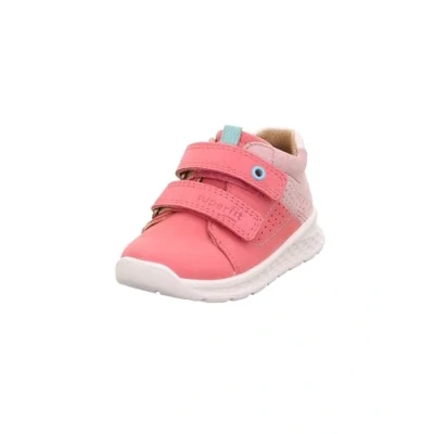 Image of Superfit Breeze Touchstrap shoes for kids, Size: 4.5K/5K, Rosa/hellgrün Leather