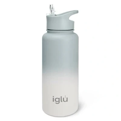 Image of iglu Reusable Water Bottles Premium Double Walled Stainless Steel 1L Vacuum Insulated Bottle 24 Hours Cold &amp; 12 Hot Sweatproof BPA Free Great His Her Eco Friendly Gift (Alaska)