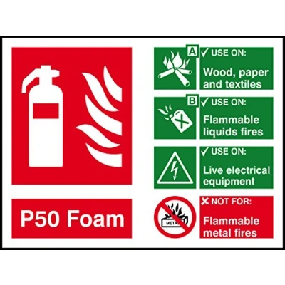 Image of Spectrum Industrial 14831&quot; Fire Extinguisher Composite P50 Foam Non Adhesive PVC, Multi Colour, 200 x 150 mm