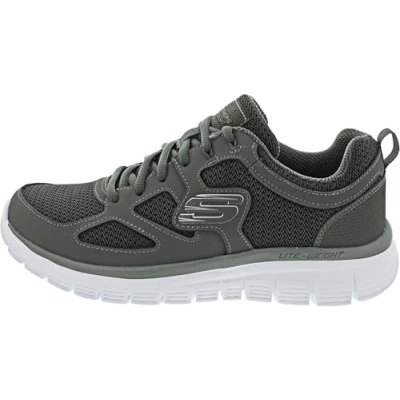 Image of Skechers Mens Flex Burns Agoura Trainers Olive, UK12