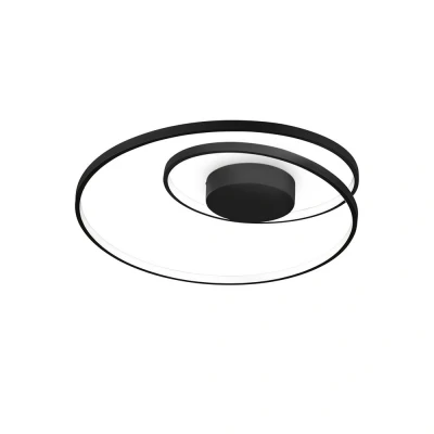 Image of Oz Integrated LED Semi Flush Ceiling Light Black 2700K
