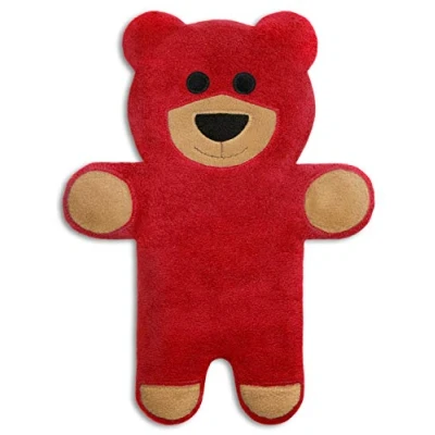 Image of Leschi Wheat Bag microwavable, unscented/Heat Pack for Stomach and Lower Back/Animal: Teddy Bear, red