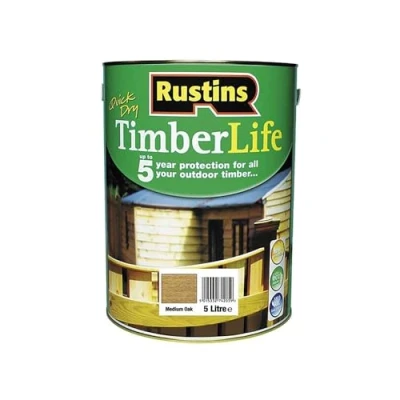 Image of Rustins TLMO5000 Timberlife Medium Oak, Brown, 5l