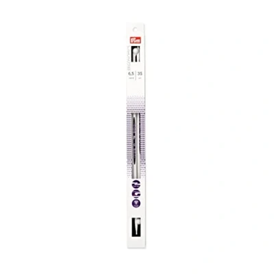 Image of Prym 190359 1 Ergonomic Single Point Knitting Pin 6.50mm x 35cm Length Pair, White,