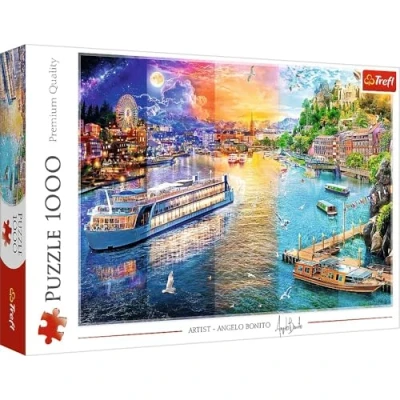 Image of Trefl River Cruise Puzzle 1000 Pieces DIY Jigsaw Painting Creative Entertainment for Adults and Children from 12 years old