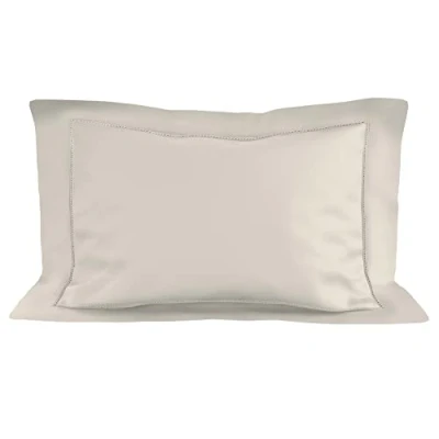 Image of Soleil d&#039;ocre, Cotton Pillowcase 50 x 75 cm Ecru Percale