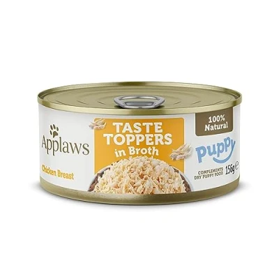 Image of Applaws Natural Wet Puppy Food, Chicken Breast with Rice in Broth Can 156g Hypoallergenic Dog Food (Pack of 12)