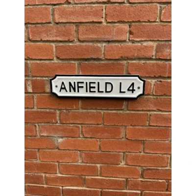Image of ANFIELD L4 Vintage Style Road Street Sign SOLID METAL