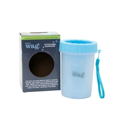 Image of Henry Wag Pet Paw Cleaner Practical Solution for Cleaning Muddy Paws Great Adventurous Dogs Robust Plastic Outer Shell (15 x 10 cm)