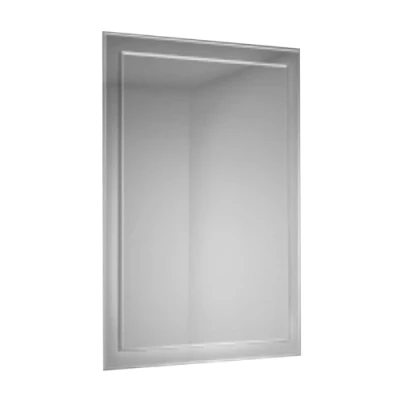 Image of iBathUK 650x900mm Rectangular Bathroom Mirror, Wall Mounted Frameless Glass Mirror for