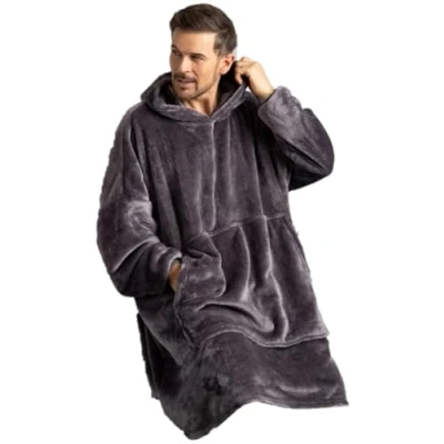 Image of Mens and Women&#039;s 1 Pack Heat Holders Mega Hoodie Antique Silver One Size