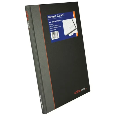 Image of Collins Ideal A4 Single Cash Manuscript Book 192 Pages, Black