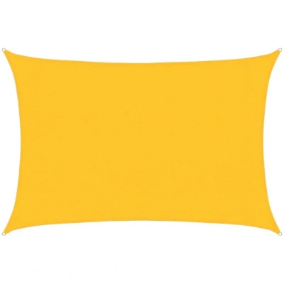 Image of vidaXL Sunshade Sail 160 g/m² Yellow 3x5 m HDPE