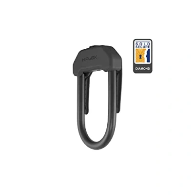 Image of Hiplok Unisex&#039;s DX D Bicycle Lock, Black, 14 mm x 15 85 cm