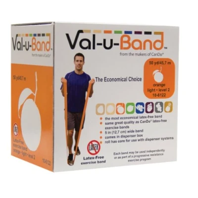 Image of CanDo Val u band Resistance LATEX free / training gymnastics 45 m orange (very light) alternative to dumbbells