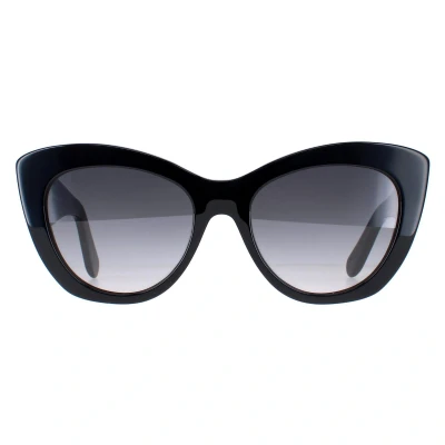 Image of Salvatore Ferragamo Cat Eye Womens Black Grey Gradient SF1022S One Size