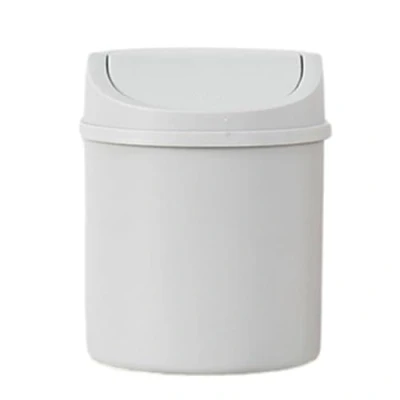 Image of Tiny Waste Bin For Desktop, Small Paper Basket Wastebasket, Creative Garbage Can With Lid, Countertop Trash Can, Desktop Mini Swing Lid