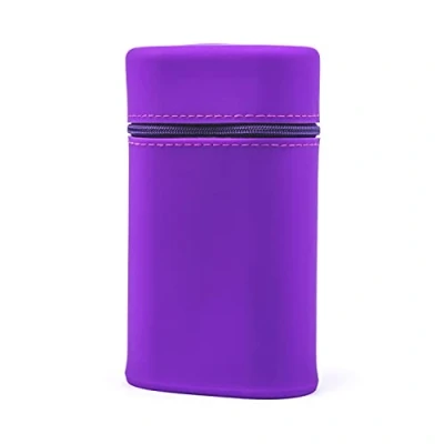 Image of Jumble and CoJumble &amp; Co Whippy Expandable Silicone Pencil Case Royal Mess Purple