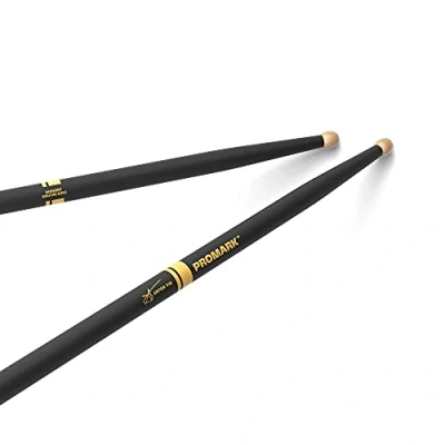Image of ProMark Drum Sticks Anton Fig Drumsticks ActiveGrip For Secure, Comfortable Grip Gets Tackier As Your Hands Sweat Active Finish, Large Round Tip, Hickory Wood 1 Pair
