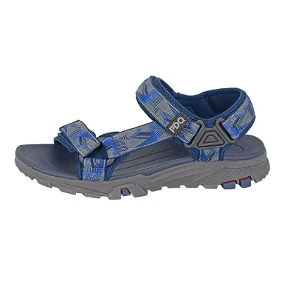 Image of PDQ M561CF 9 Mens Dual Touch Fastening Trail Sandals Navy/Grey, size