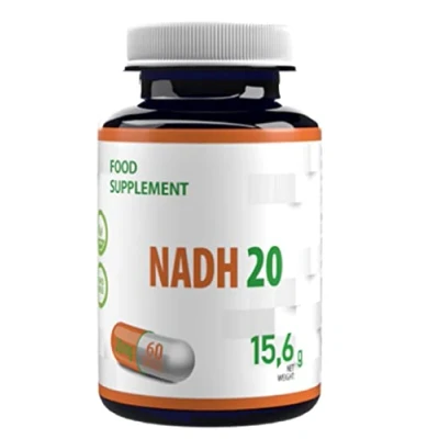 Image of NADH 20mg 60 Vegan Capsules, 3rd Party Lab Tested, High Strength Supplement