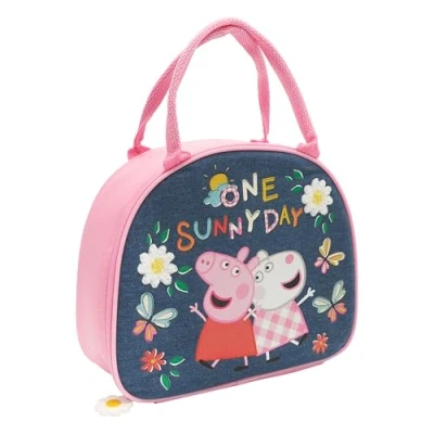 Image of Peppa Pig Sunny Lunch Bag, Polyester, Pink