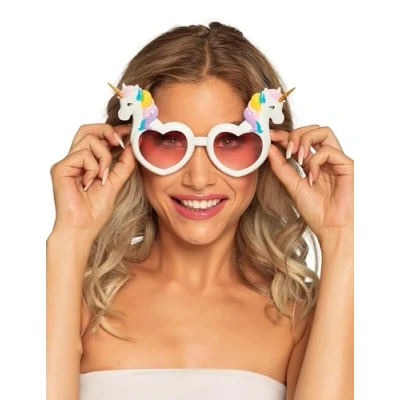 Image of Boland 50030 Unicorn, Fun Glasses, Photo Box, Accessories, Theme Party, Carnival, Cartoon, Multicoloured