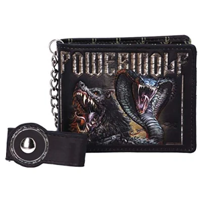 Image of Nemesis Now Officially Licensed Powerwolf Kiss of the Cobra King Embossed Wallet,Black,11cm