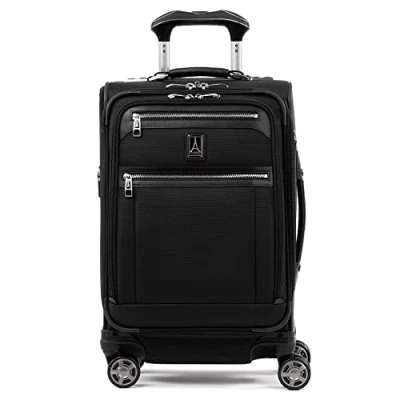 Image of Travelpro Platinum Elite Softside Expandable Spinner Wheel Luggage, Shadow Black, Carry On 20 Inch, Luggage