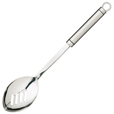 Image of KitchenCraft Professional Slotted Spoon, Stainless Steel, 32.5cm, Silver