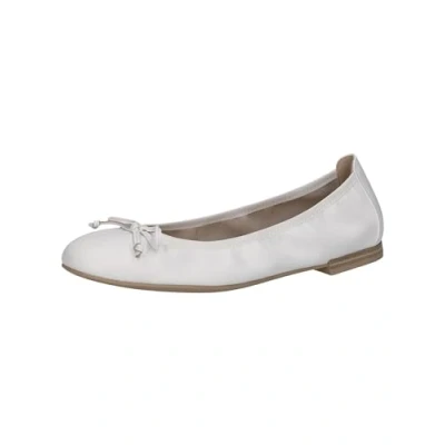 Image of CAPRICE Women&#039;s Damen 9 22102 42 Ballet Flat, White Nappa, 5 UK
