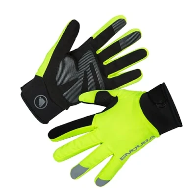 Image of Endura Women&#039;s Strike Long Finger Gloves, Hi Viz Yellow, M